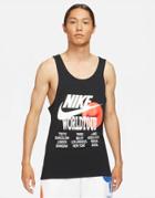Nike World Tour Pack Graphic Print Tank Top In Black