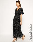 Asos Petite Sequin Kimono Sleeve Maxi Dress - Black $73.00