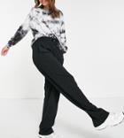 Collusion Unisex Relaxed Sweatpants In Poly Tricot In Black