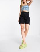 Monki Denim Shorts In Black