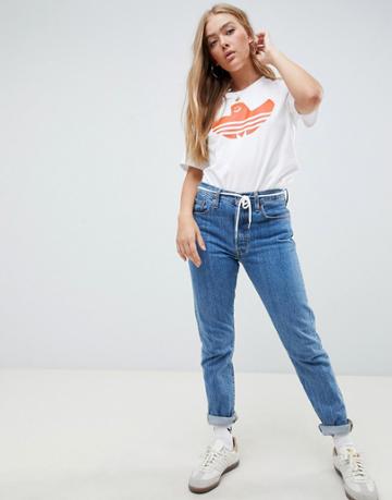 Adidas Skateboarding Mark Gonzales Bird T-shirt In White And Orange - White