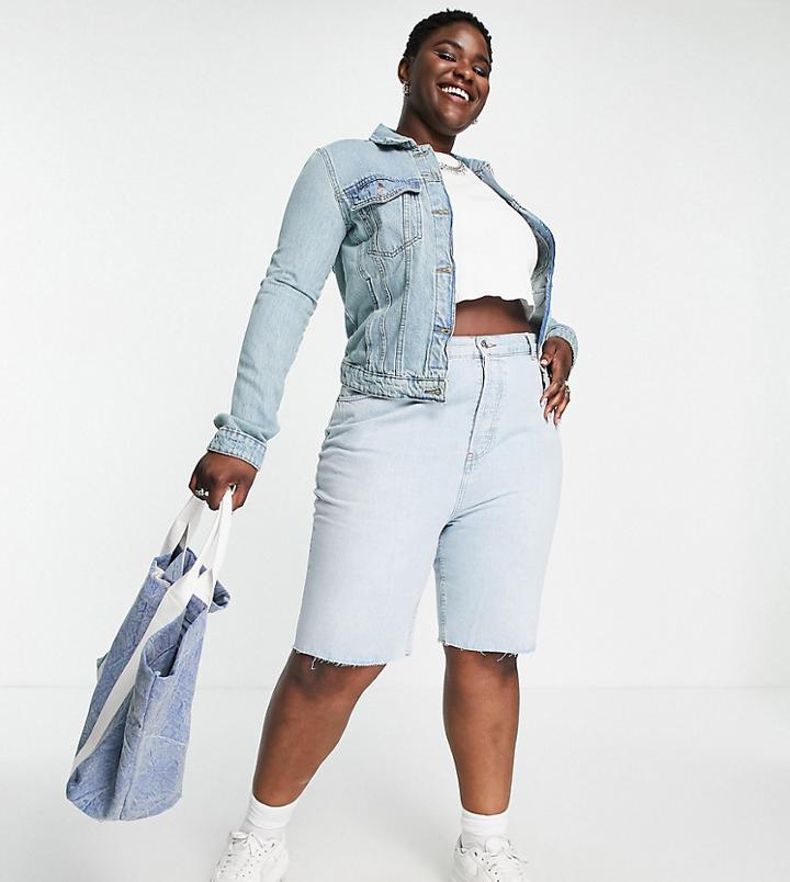 Dtt Plus Slim Fit Denim Jacket-blue