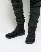 Asos High Top Sneaker Boots In Black With Extended Laces - Black