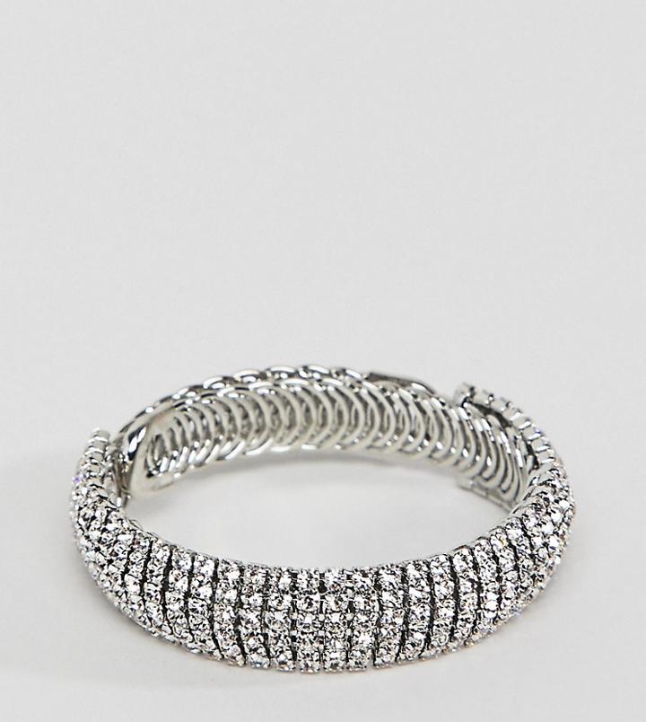 True Decandence Silver Rhinestone Bracelet - Silver
