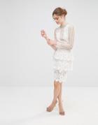 Endless Roselace Tiered Skirt - White
