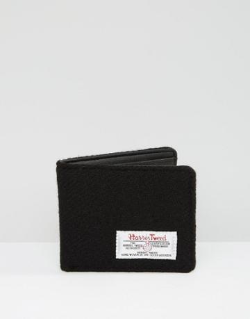 Asos Harris Tweed Wallet In Black - Black