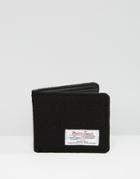 Asos Harris Tweed Wallet In Black - Black