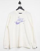 Nike Revival Long Sleeve Graphic T-shirt In Off White