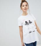 Asos Maternity Valentine's T-shirt With Mickey And Minnie Print - White