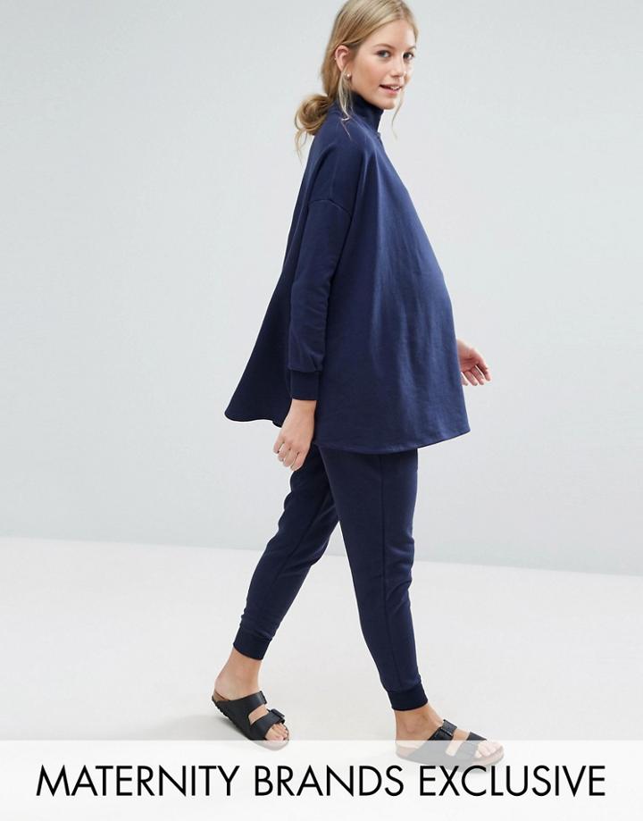 Bluebelle Maternity Cuff Leg Jogger - Blue