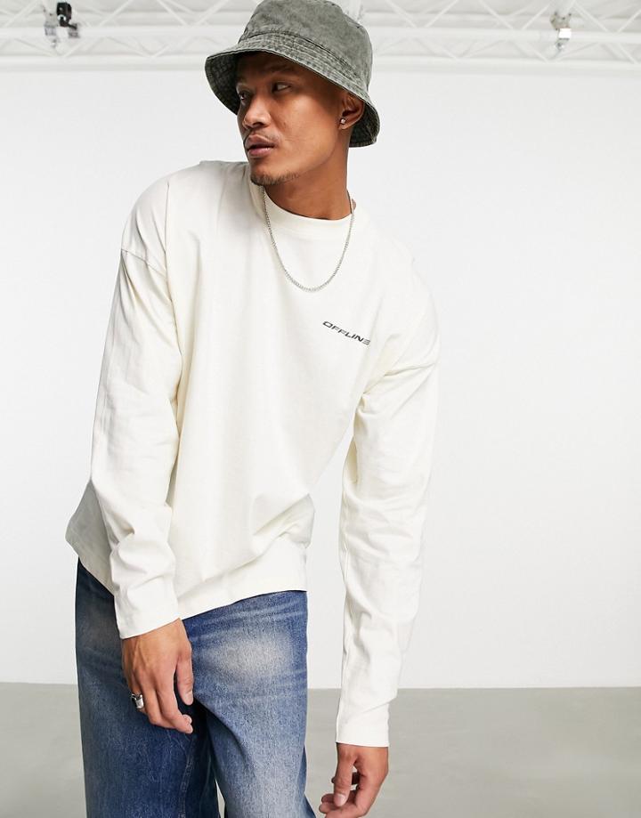 Night Addict Offline Long Sleeve T-shirt-white