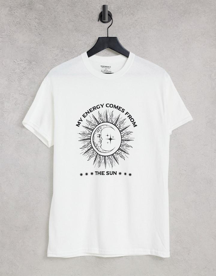 Heartbreak Sun Graphic T-shirt-white