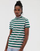 Asos Design Striped T-shirt With Turtleneck-multi