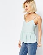 Asos Soft Gathered Pretty Cami Top - Mint