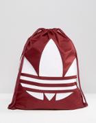Adidas Originals Drawstring Backpack With Trefoil Logo - Red