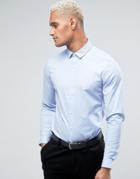 Asos Slim Shirt In Blue - Blue