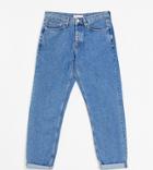 Topman Big Relaxed Jeans In Mid Wash-blues