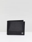 River Island Perforated Wallet In Black - Black