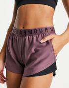 Under Armour Play Up 3.0 Shorts In Plum-purple