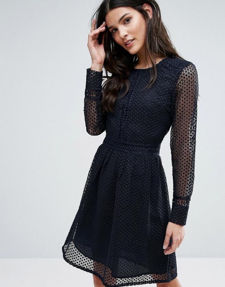 Y.a.s Lace Dress - Navy