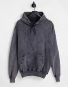 Criminal Damage Acid Wash Hoodie In Black - Part Of A Set