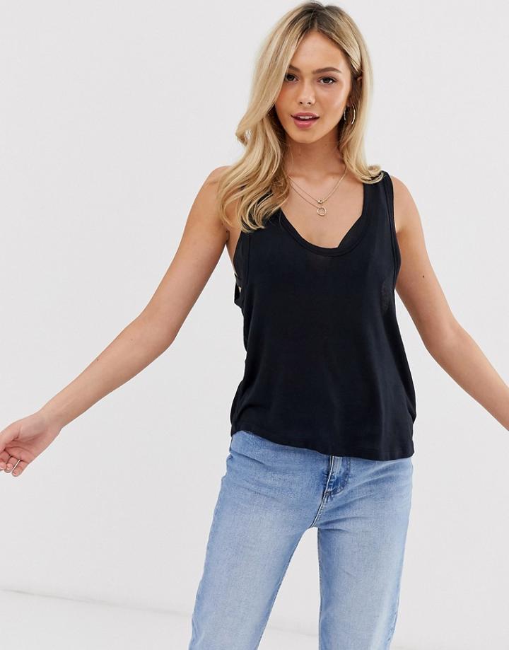 We The Free By Free People Take The Plunge Tank Top-black