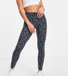 Pieces Petite High Waisted Leggings In Floral-multi