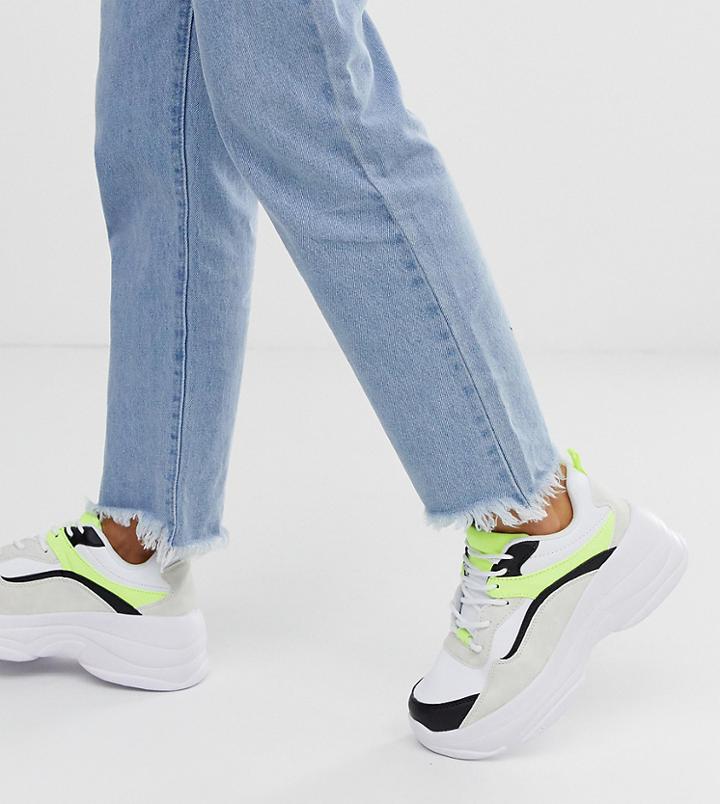 New Look Chunky Sneaker In White - White