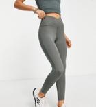 Asos 4505 Petite Legging With Deep Wrap Waistband-green