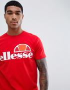 Ellesse T-shirt With Large Logo In Red - Red