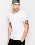 Asos T-shirt With Boat Neck In White - White