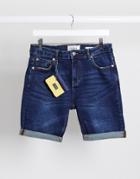 Pull & Bear Denim Shorts In Blue