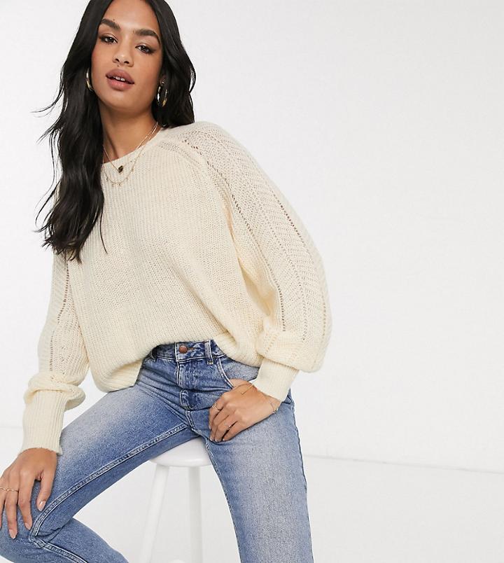 Micha Lounge Relaxed Sweater In Pointelle Knit-yellow