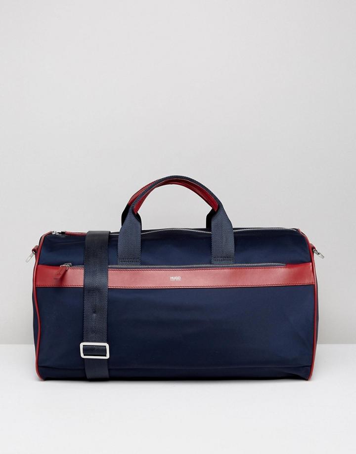 Hugo By Hugo Boss Nylon And Leather Carryall Blue - Blue