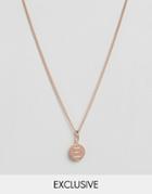 Katie Mullally Rose Gold Plated Necklace With Initial E Pendant - Gold