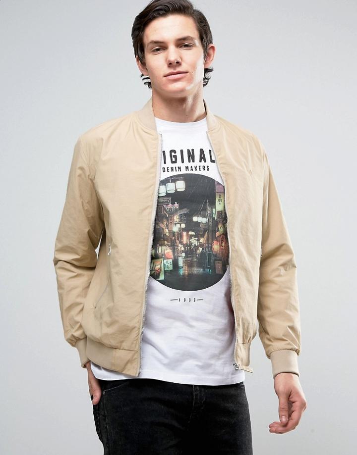Jack & Jones Originals Bomber Jacket - Tan