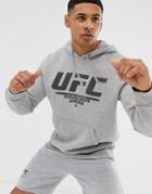 Reebok Ufc Logo Hoodie In Gray