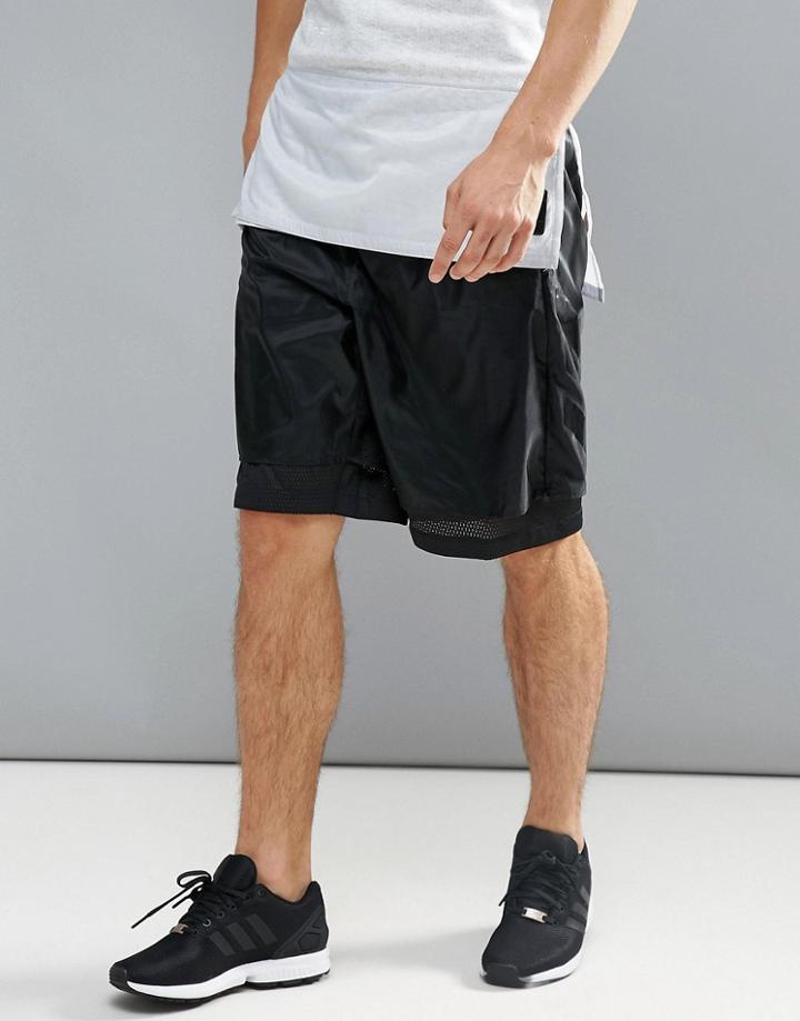 Adidas Double Layer Basketball Shorts - Black