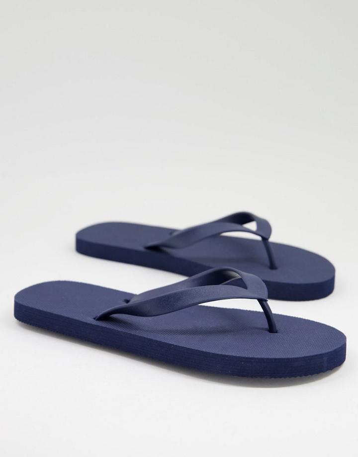 Truffle Collection Flip Flops In Navy