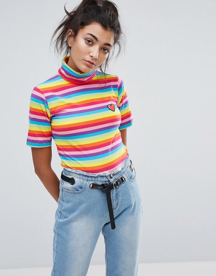 Lazy Oaf Rainbow Turtle T-shirt - Multi