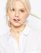 Asos Square Choker Necklace - Gold