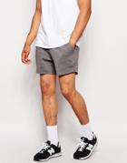 Asos Jersey Shorts In Shorter Length - Charcoal Marl