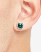 Wftw Crystal Stud Earrings In Green
