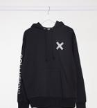 Collusion Unisex Hoodie With Logo Print In Black
