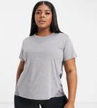 Nike Running Plus Miler T-shirt In Gray-grey