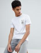 Jack & Jones Premium T-shirt With Chest Embroidery - White