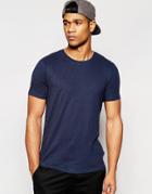 Asos Muscle T-shirt With Crew Neck And Stretch - Total Eclipse