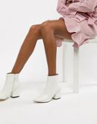 Raid Kola White Ankle Boots - White
