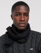 Asos Design Lightweight Scarf In Bci Cotton-black