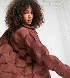 Reclaimed Vintage Inspired Quilted Puffer Jacket In Chocolate-brown